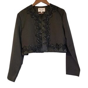 Black Nah Nah Embellished Blazer, in Women's Size 14